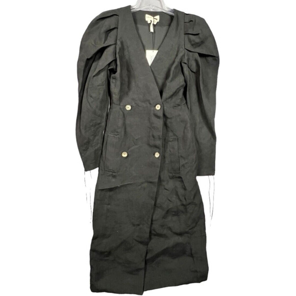 Ted Baker Dresses & Skirts - Ted Baker Structured Black Linen Midi Dress Sz Ted Baker 1, US -4 New With Tags
